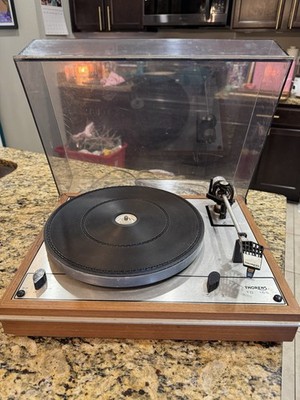Vintage Thorens TD 165 Turntable Antique Record Player W/ Dust Cover READ DESC