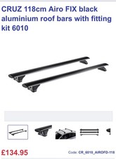 CRUZ raised rails package with 118cm black aluminium bars