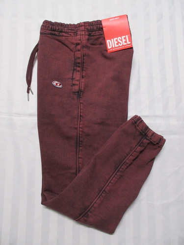DIESEL JoggJeans Men's D-LAB-NE Deep Red Denim Sweat Jean Pant A03932-09E32-42M - Foto 1 di 18
