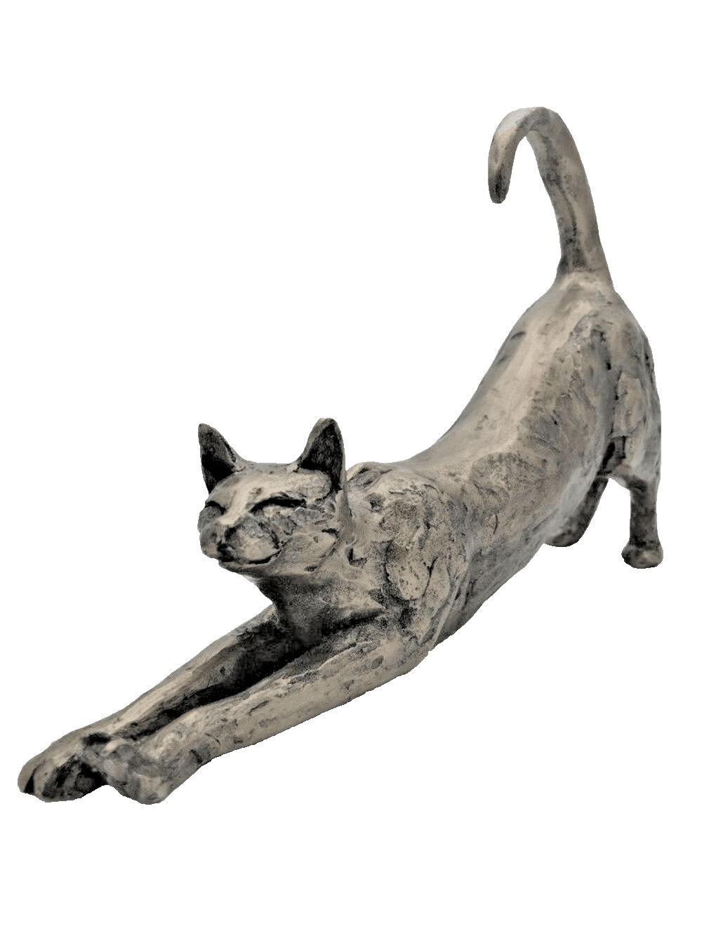 Stretching Cat Figure Cold Cast Bronze Ornament James The Cat By Frith UK