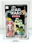 AFA 85 NM+ : Star Wars - STORMTROOPER - 12 Back C - Kenner 1978 - Clear Bubble