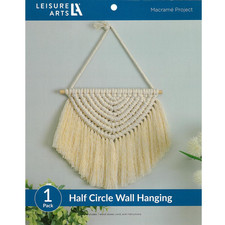 Leisure Arts Macrame Kit Half Circle Hanging, Macrame Kits For Adults