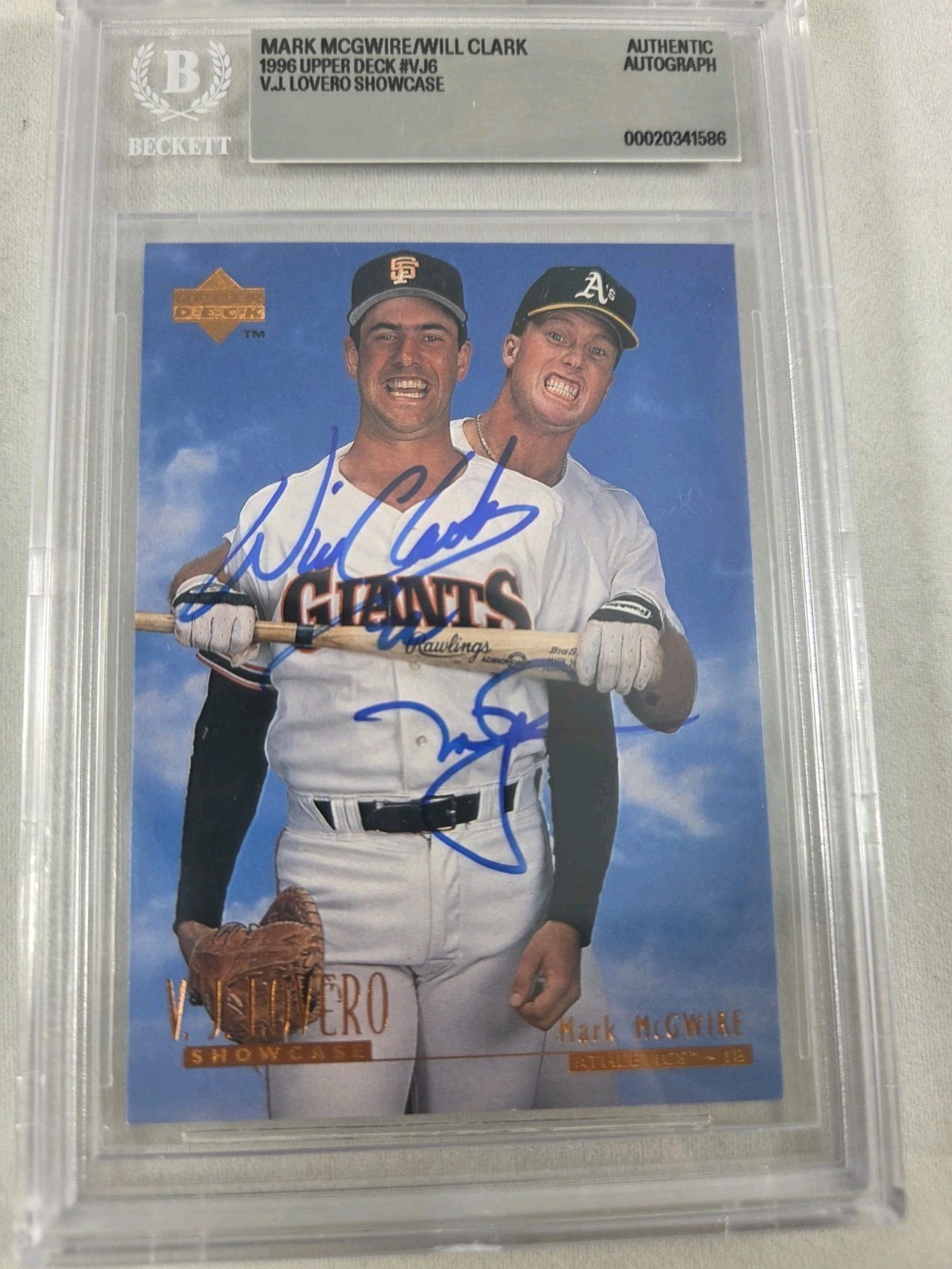 Mark McGwire & Will Clark Signed 1993 Upper Deck Beckett
