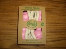 Green Toys Kids Jump Rope-Pink-100 Cotton Rope  Recycled Plastic Handles