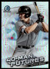 2021 Bowman Chrome 40-Man Futures Patrick Bailey San Francisco Giants #FMF-18
