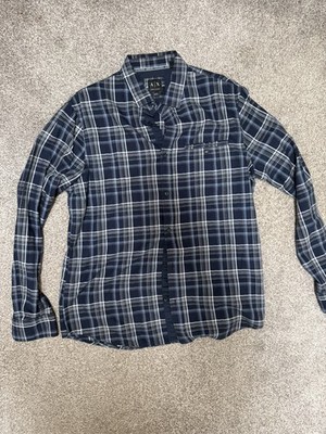 Armani Exchange Men's Size L blue button shirt