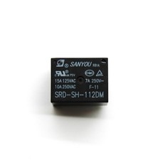 Pack of 5 Sanyou SRD-SH-112DM 12VDC 4-Pin Power Relay