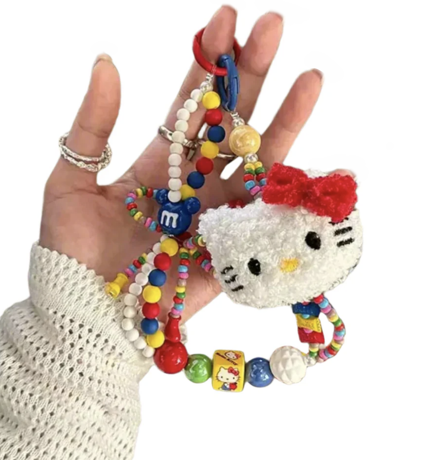 NWT Sanrio Hello Kitty Plush Keychain Clip for Purse Backpack Bag Charm