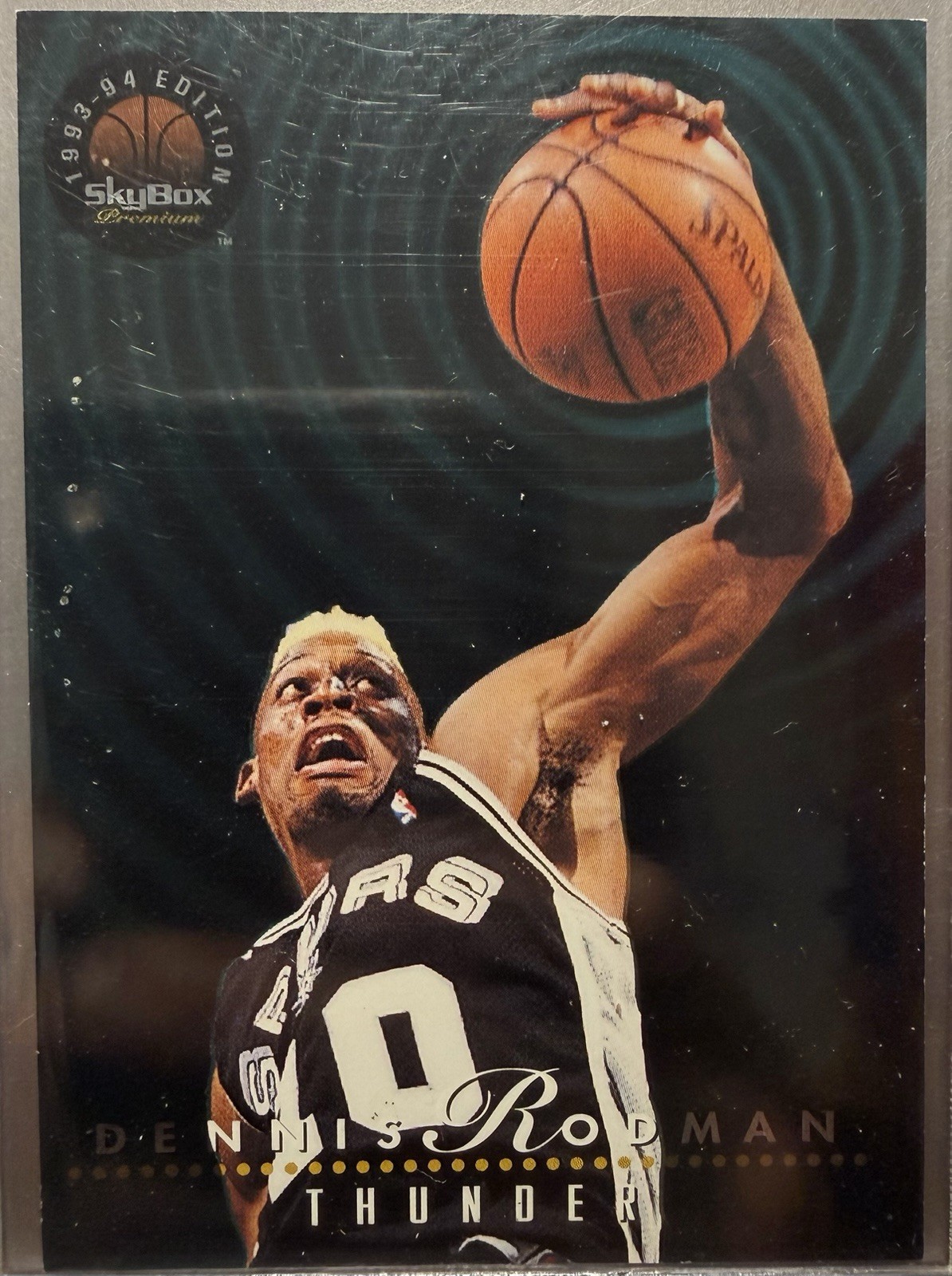 1993-94 SkyBox Premium #TL9 Dennis Rodman / David Robinson Thunder and Lightning