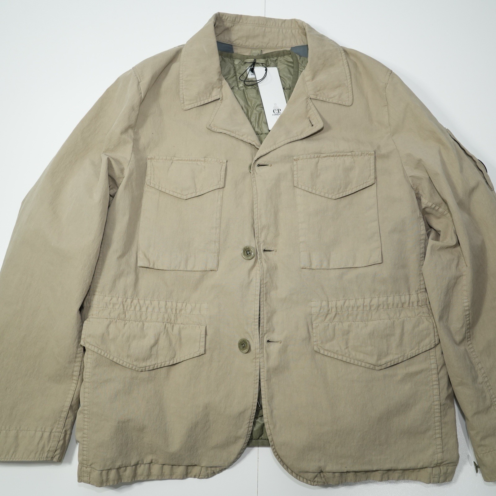 C.P. Company 50 Fili Rubber Jacket 2 In 1   Size 54 (XL) Beige – BNWT thumbnail 2