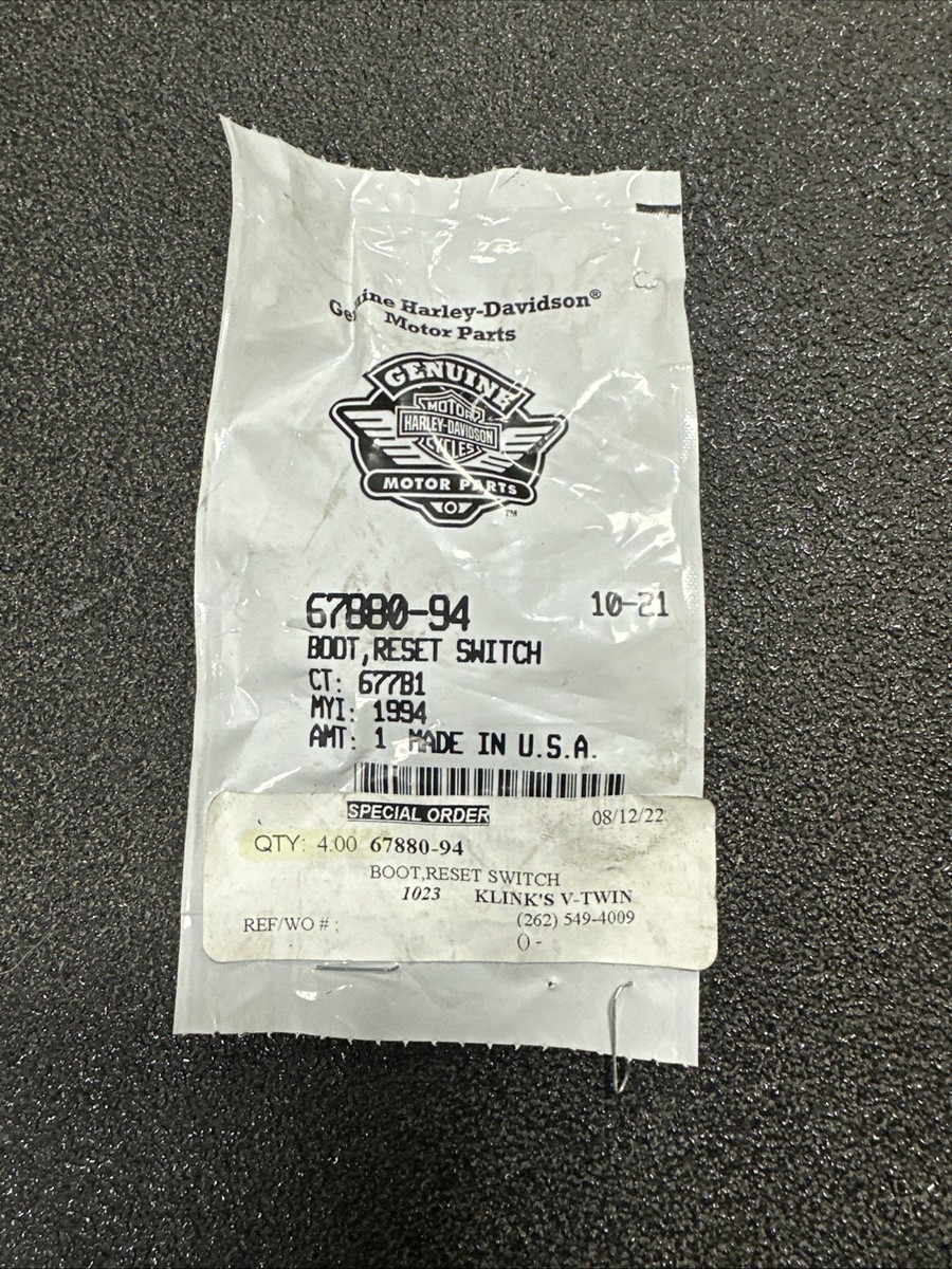 Genuine OEM Harley-Davidson Boot Reset Switch 67880-94 for
