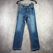 Ariat Jeans Boys 12 Blue B5 Slim Straight Leg Western Cowboy Denim Adjustable