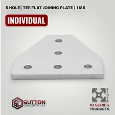5 Hole | Tee Flat Joining Plate | 10 Series  Compatible w/ 80/20 4125