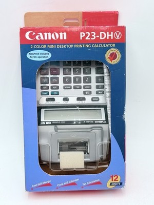 CANON P23-DH V DESKTOP PRINTING CALCULATOR 12 DIGITS 2 COLOR PRINT NEW IN BOX