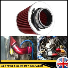 3" 76mm Inlet Car Truck Cold Air Intake Cone Replacement Dry Air Filter Red UK