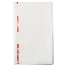 Chix 8252 13" x 21" Cotton Food Service Towels - White/Red (150/Ct) New