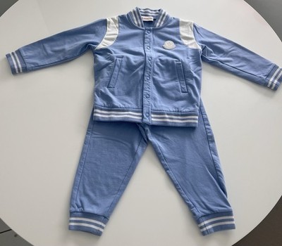 Moncler Kids Blue Tracksuit Set Size 3Y Zip Hoodie