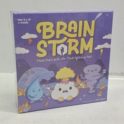 Brain Storm Flood Them With Info Think Lightning Fast Off Topic Board Game New!