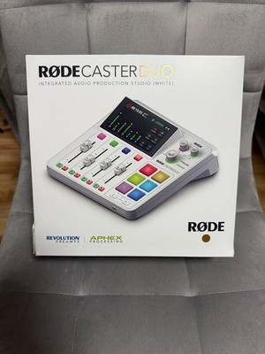 Rode Rodecaster Duo Weiss mit Podmic Weiss + Kabel - Digitales Aufnahmegerät