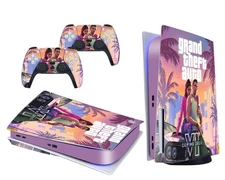 PS5 Standard Disc Console Controllers Skin Grand Theft Auto Sticker Decal 2 Pack