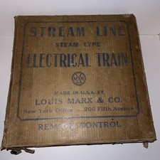 VINTAGE Marx STREAM LINE Steam Type ELECTRICAL TRAIN Set W/ORIGINAL BOX