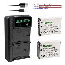 Kastar Battery LHD2 USB Charger for Kodak LB-070 LB070 Kodak Pixpro AZ651 Camera