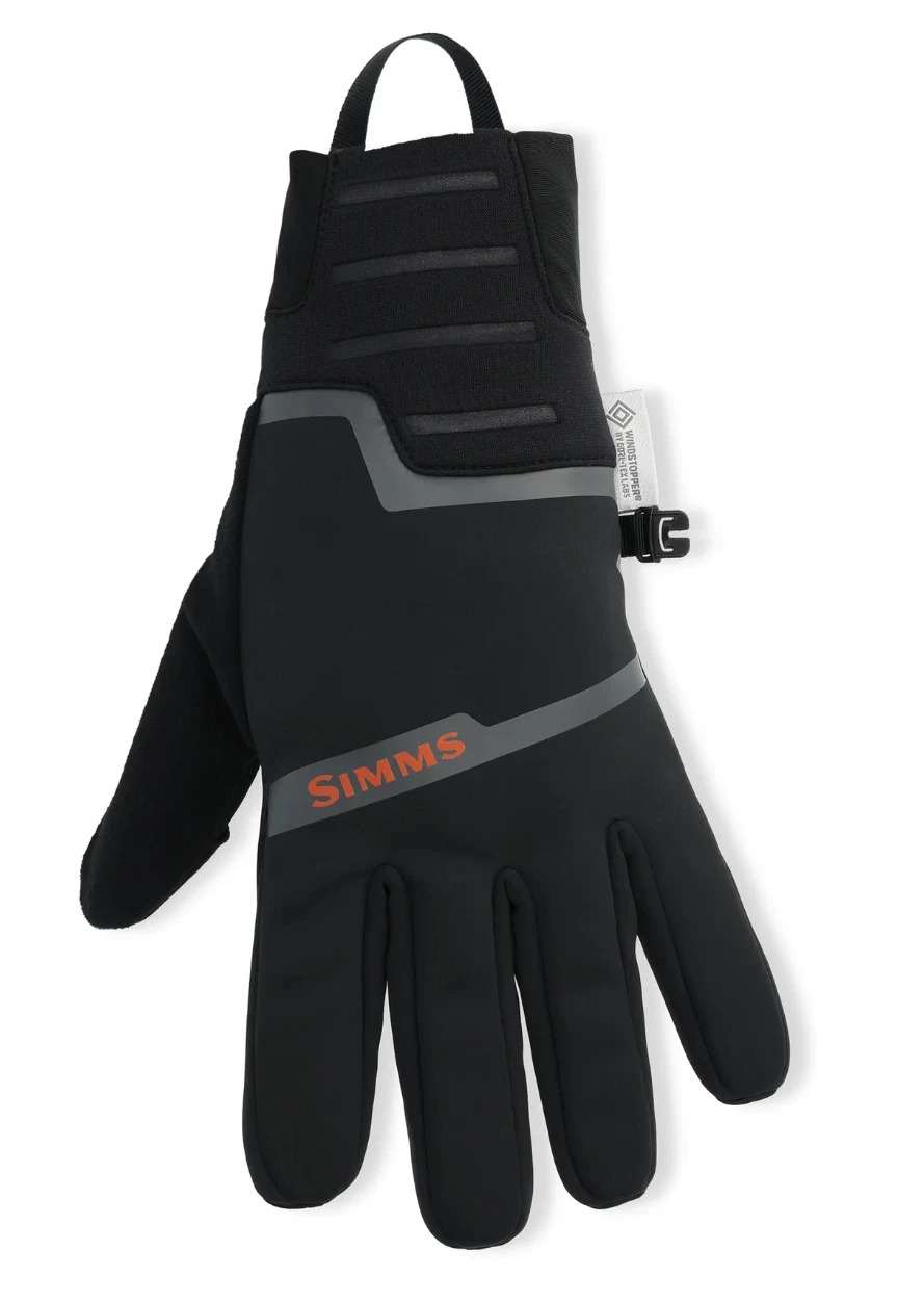 Simms Fishing WindStopper Flex Full Finger Gloves - Black NEW DISCOUNTED