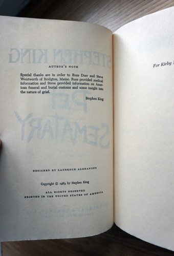 Pet Sematary By Stephen King 1st Edition Doubleday 1983 Hardback Book - Picture 5 of 7