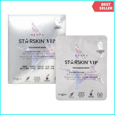 STARSKIN VIP The Diamond Mask Illuminating Bio Cellulose Face Mask 1.4oz
