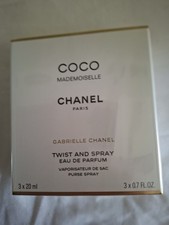 GENUINE CHANEL COCO MADEMOISELLE 3 x 20ml TWIST & SPRAY EAU DE PARFUM NEW  BOXED
