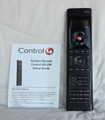 Control4 System Remote Control SR-250 with original Setup Guide