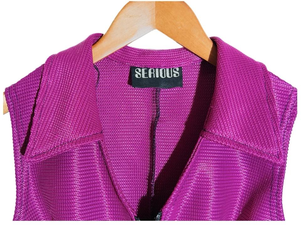 1990-е СЕРЬЕЗНОЕ LA Fuchsia трапециевидное платье, размер M - Изображение 2 из 4