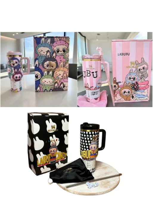 40oz Stainless Steel Cup Double Insulated Automobile Cup With Handle Bingba Beer - Image 2 of 2