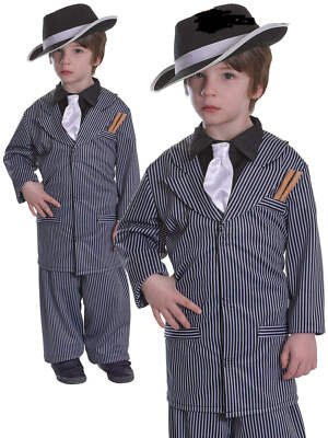 Jungen Gangster Kostüm Kind 20er Jahre Mafia Bugsy Malone Kostüm Gangsta Outfit