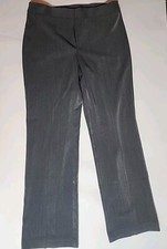 Women's Dark Gray Flat Front Stretch Dress Pants Size 8 NWT