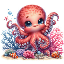 Wandtattoo Aufkleber Octopus Wandaufkleber 18X18 cm Groß