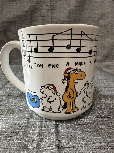 Vintage Sandra Boynton We Wish You A Merry Christmas Animal Mug