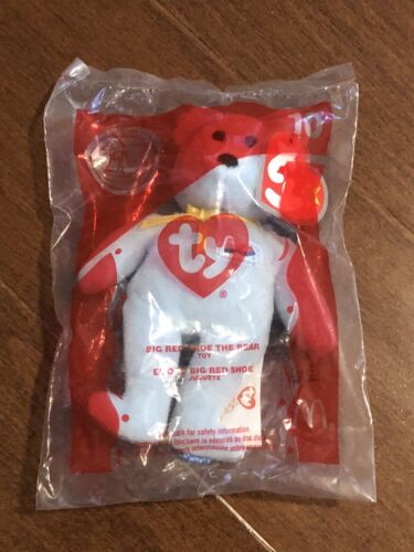 Sealed McDonald's Happy Meal Toy - Ty Beanie Baby - Big Red Shoe the Bear #10 - Picture 1 of 4