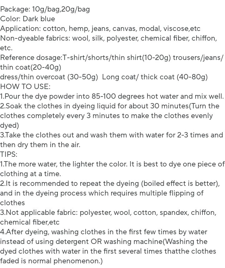 Black Multi-Purpose Dye for Fabric 10g/20g/50g 100g black fabric dye cloth dye - Image 3 of 4