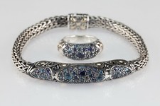 Set De Pulsera Y Anillo John Hardy Plata Esterlina Y Oro Amarillo 18k Lava