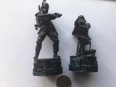 Star Wars Saga Edition Chess Pieces  Black Knight And Pawn