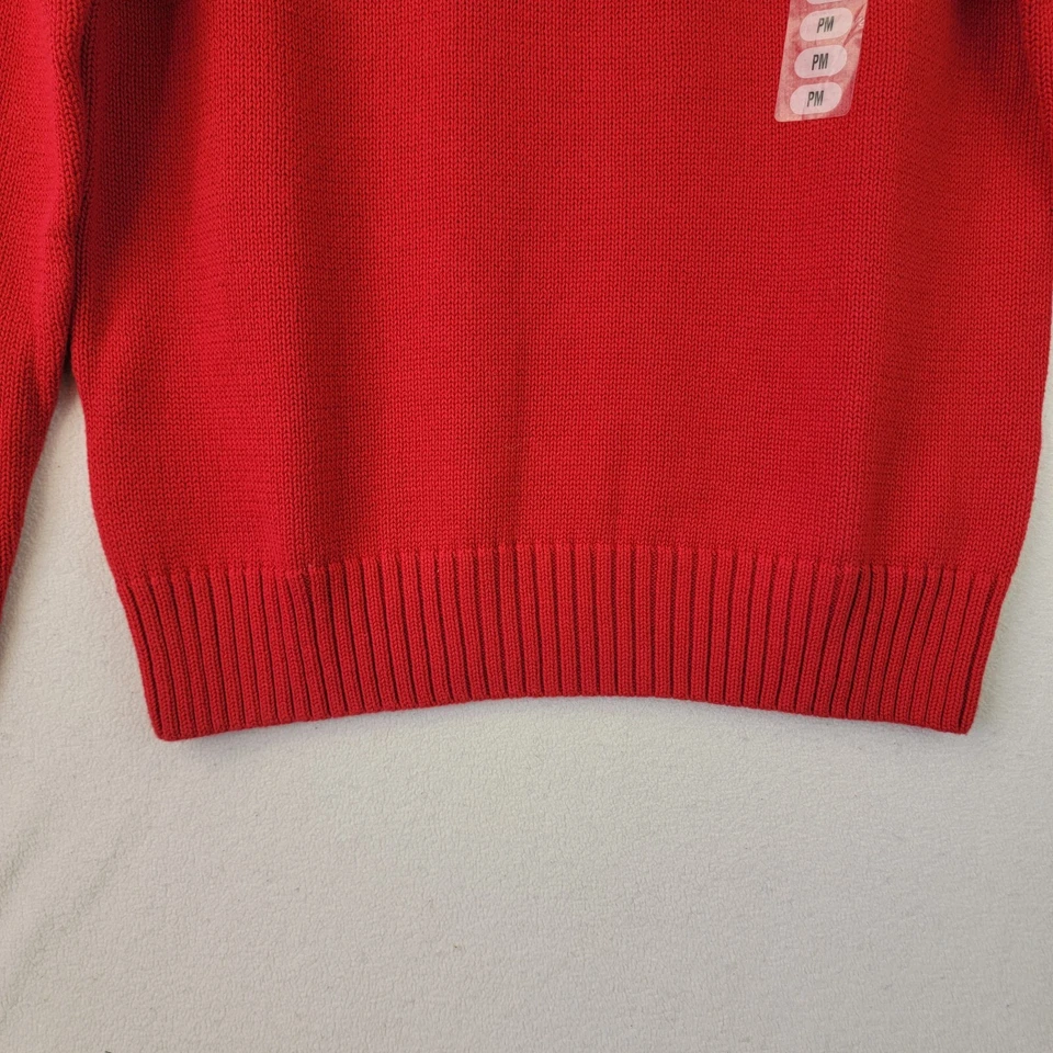 Pria Womens Red Pullover Turtleneck Sweater Long Sleeve Ribbed Trim Size PM NWT - Image 3 of 4