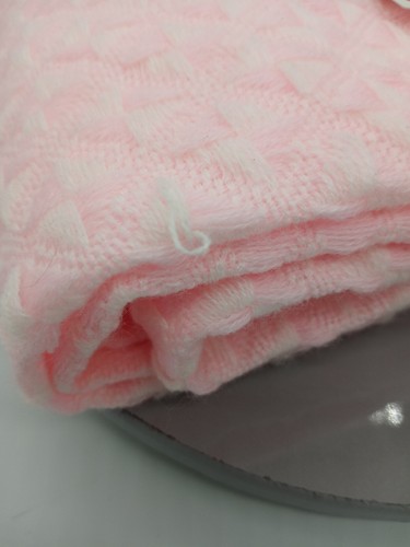 Coperta coniglietto Okie Dokie 2012 lavorata a maglia bordo raso rosa grazie cielo per bambine - Foto 5 di 5