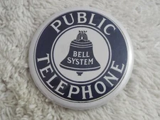 Public Telephone | Bell System 2-1/4" Button Pinback Pin (B2)