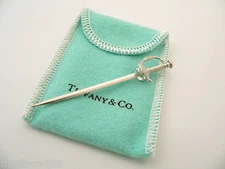 Tiffany & Co Sterling Silver Sword Martini Cocktail Pick Picks Rare Gift Pouch