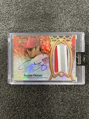 2022 Topps Dynasty Shohei Ohtani 9/10 On Card Auto 3 Color Patch