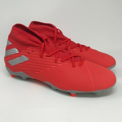 Adidas Men's Nemeziz 19.3 F34389 Firm Ground Football Soccer Cleats Red Silver | eBay