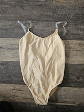 Capezio Girls Cami Leotard, Clear Adjustable Straps, Youth Sz. LG