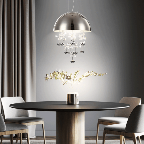 LED sospensione soffitto sospensione lusso fiori luce cristalli soggiorno pranzo big light - Foto 5 di 6