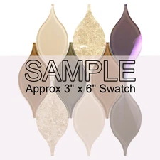 Glass Marble Tile Mosaic Waterfall Teardrop Kitchen Bathroom Backsplash Brown